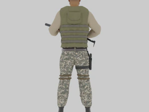 Soldier of Fortune from the Middle East 3D Model