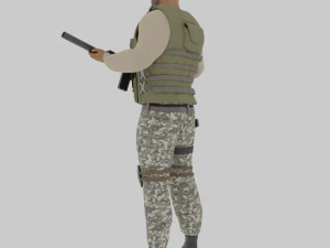 Soldier of Fortune from the Middle East 3D Model