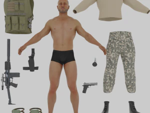 Soldier of Fortune from the Middle East 3D Model