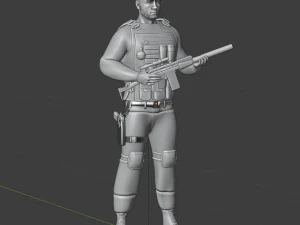 Soldier of Fortune from the Middle East 3D Model