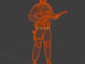 Soldier of Fortune from the Middle East 3D Model