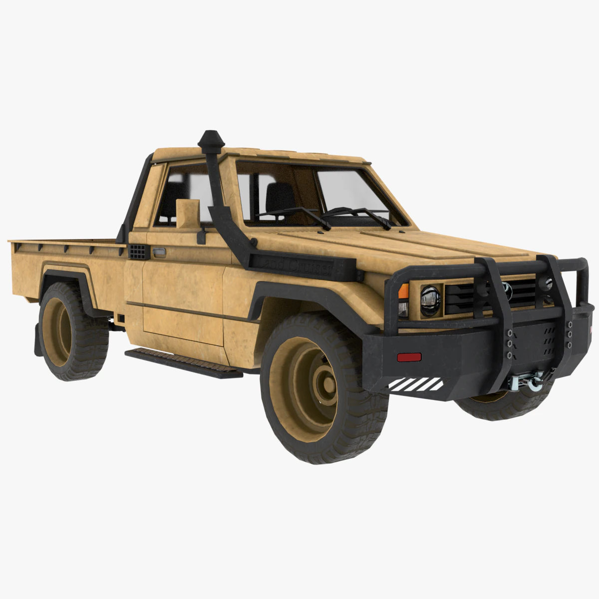 Toyota J75 2 texture pack middle east and camo 3D Model .c4d .max .obj .3ds .fbx .stl .blend 