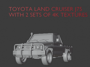 Toyota J75 2 texture pack middle east and camo 3Dモデル