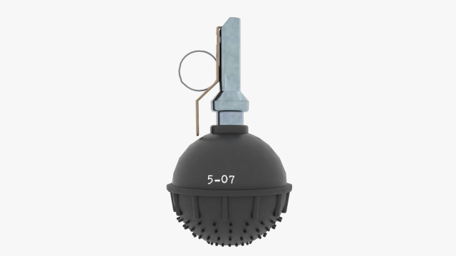Flash grenade Zarya-3 light and sound 3D Модель .c4d .max .obj .3ds .fbx .stl .blend 