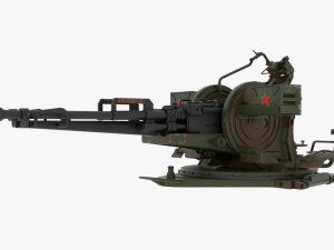  of ZU-23 anti-aircraft twin-barreled autocannon 3D Model