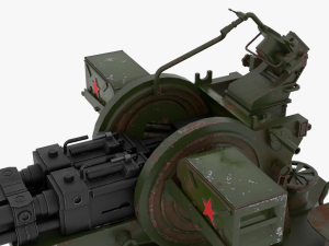 Of ZU-23 anti-aircraft twin-barreled autocannon 3D Model