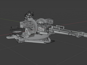 Of ZU-23 anti-aircraft twin-barreled autocannon 3D Model