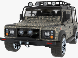 Land rover Defender Camo edition 3D Model