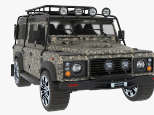 Land rover Defender Camo edition 3Dモデル