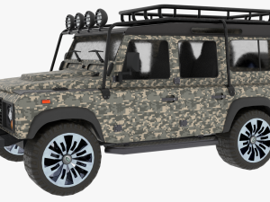 Land rover Defender Camo edition 3Dモデル