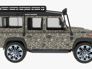 Land rover Defender Camo edition 3Dモデル
