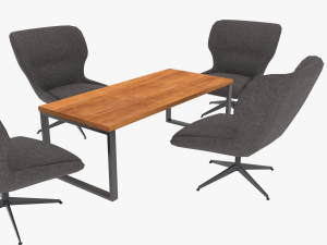 Conference space with 4 texture set 3D Model