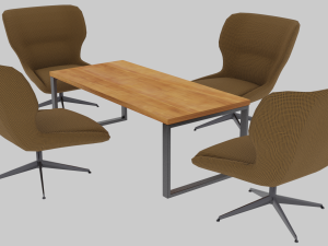 Conference space with 4 texture set 3D Modell