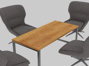 Conference space with 4 texture set 3D Model