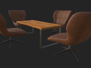 Conference space with 4 texture set 3D Model