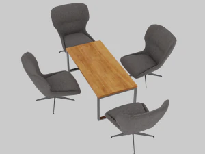 Conference space with 4 texture set 3D Model