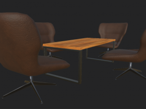 Conference space with 4 texture set 3D Modell