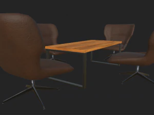 Conference space with 4 texture set 3D Model