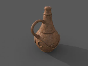 점토 용기 3D 모델