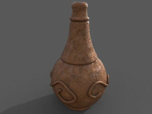 점토 용기 3D 모델