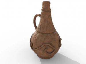 점토 용기 3D 모델