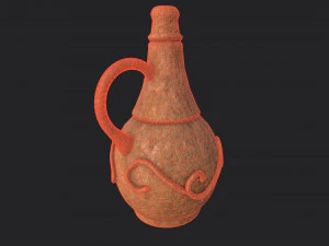 점토 용기 3D 모델