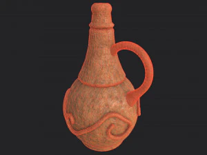 점토 용기 3D 모델
