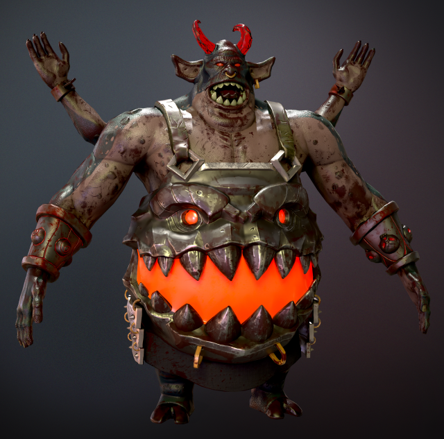Troll-warrior Modello 3D .c4d .max .obj .3ds .fbx .stl .blend