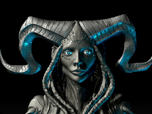 Demonwomen 3D Model .c4d .max .obj .3ds .fbx .stl .blend