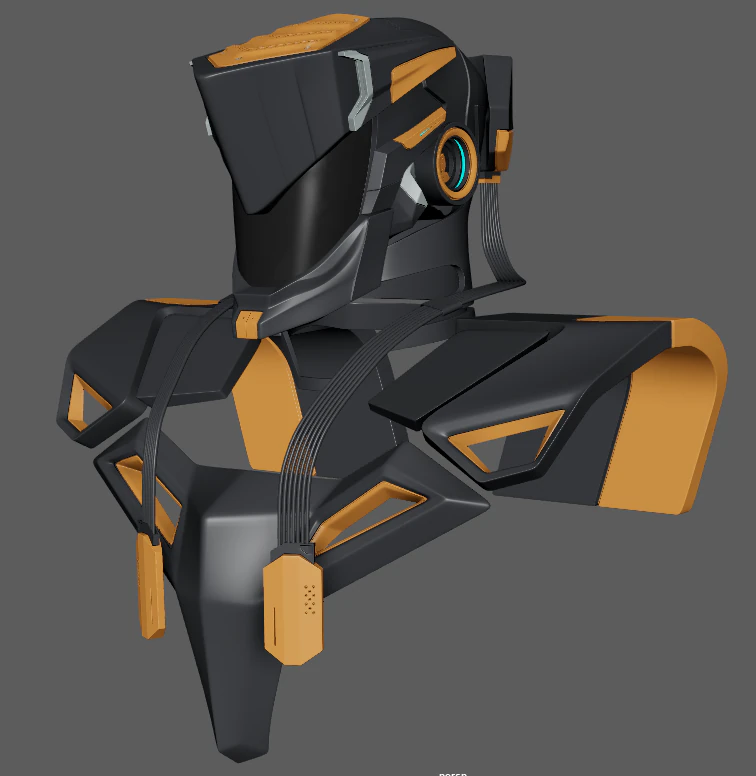 Robotic Suit 3D Model .c4d .max .obj .3ds .fbx .stl .blend 