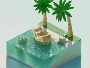 Beach 3D Model