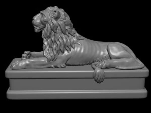 estatua de le&oacute;n Modelo 3D