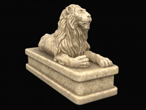 Posąg lwa Model 3D