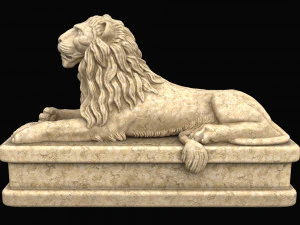 estatua de le&oacute;n Modelo 3D