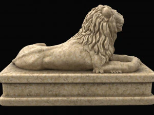 estatua de le&oacute;n Modelo 3D