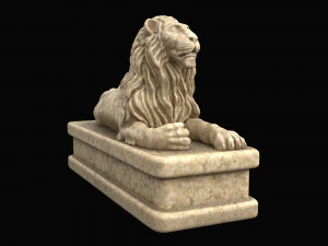 estatua de le&oacute;n Modelo 3D