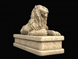 estatua de le&oacute;n Modelo 3D