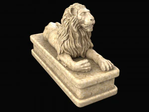 estatua de le&oacute;n Modelo 3D