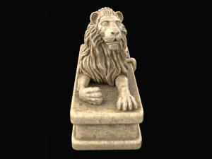 estatua de le&oacute;n Modelo 3D