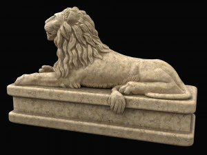 estatua de le&oacute;n Modelo 3D