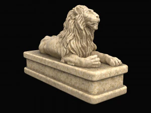 estatua de le&oacute;n Modelo 3D