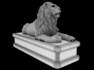 Lion statue 3D Model