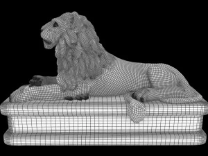 Lion statue 3D Model