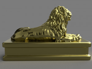 Lion statuette 3Dプリントモデル