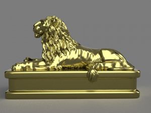 Lion statuette 3Dプリントモデル