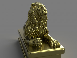 Lion statuette 3Dプリントモデル