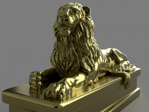 Lion statuette 3Dプリントモデル
