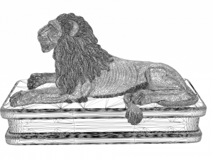 Lion statuette 3Dプリントモデル