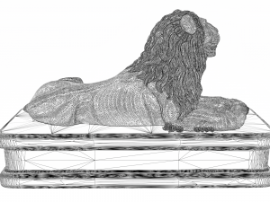 Lion statuette 3Dプリントモデル