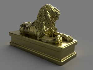 Lion statuette 3D Print Model
